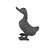 PECA DECORATIVA PATO EM FERRO PRETO - Imagem 1