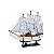 BARCO DECORATIVO DE MADEIRA BRANCO AMARELO E PRETO - Imagem 1