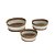 CJ DE CESTOS EM FIBRA VEGETAL TRANCADA NATURAL E BRANCO 3PCS - Imagem 1