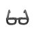 PECA DECORATIVA OCULOS EM FERRO PRETO - Imagem 1