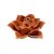 FLOR DECORATIVA EM CERAMICA LARANJA - Imagem 1