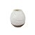 VASO DECORATIVO EM MADEIRA E CERAMICA BRANCO - Imagem 1
