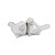 PASSAROS DECORATIVOS EM CERAMICA BRANCO - Imagem 1
