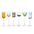 CJ DE TACAS PARA LICOR EM VIDRO MIX DE CORES 6PCS 50ML - Imagem 1