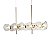 PENDENTE ELLA TRANSPARENTE E LATAO L31CM C123CM A73CM 12XLED 5W 2700K - Imagem 1