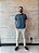POLO MALHA JACQUARD AZUL - Imagem 1