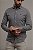 Camisa Ml Super Slim Xadrez Marinho/branca - Imagem 1