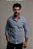 Camisa Social Masculina Manga Longa Slim Fit Button Down Xadrez Azul/branca - Imagem 1