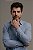 Camisa Social Masculina Manga Longa Slim Fit Button Down Xadrez Azul/branca - Imagem 6