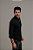 CAMISA SOCIAL MASCULINA MANGA LONGA SLIM FIT FLAME LEVE PRETA - Imagem 2