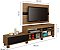Conjunto Rack Com Painel Ever Ii - Amendoa & Preto - para Tv 47 Pol - ARTELY - Imagem 3