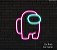 Among US - Fantasminha - Luminária em Neon de LED (A=20cm x L=17cm) - Imagem 7