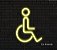 Cadeirante - Luminária em Neon de LED (A=13cm x L=10cm) - Imagem 2