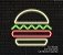 Hamburguer - Luminária em Neon de LED (A=17cm x L=20cm) - Imagem 1
