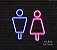 Masculino / Feminino - Luminária em Neon de LED (A=14cm x L=13cm) - Imagem 1
