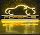 Porsche - Luminária em Neon de LED (A=20cm x L=50cm) - Fundo Preto / Letras Brancas - Imagem 3