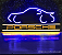 Porsche - Luminária em Neon de LED (A=20cm x L=50cm) - Fundo Preto / Letras Brancas - Imagem 1