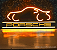 Porsche - Luminária em Neon de LED (A=20cm x L=50cm) - Fundo Preto / Letras Brancas - Imagem 7