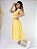 Vestido Camadas Midi Listra Amarelo/Branco - Imagem 4