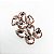 Gota engrampada 10x14 vintage rose c/6 - Imagem 1