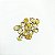 Gota engrampada 10x14 cristal fio de ouro c/6 - Imagem 1