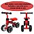 Bicicleta de Equilibrio Infantil Andador de Empurrar Bebe Vermelho - Imagem 4