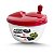 Centrífuga de Salada A Colorida Seca Saladas 4 Litros Manual Vermelho - Imagem 4