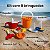 Baldinho Praia Areia Conjunto Kit 8 Peças Brinquedo Infantil Balde Com Bolsa Regador E Forminhas - Imagem 3