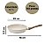 Frigideira Antiaderente Ceramica Indução Fundo Triplo 24 cm - Mármore - Imagem 5