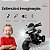 Moto Elétrica Infantil c/ Som e Luz  Preto e Cinza - Imagem 5