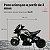 Moto Elétrica Infantil c/ Som e Luz  Preto e Cinza - Imagem 6
