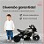 Moto Elétrica Infantil c/ Som e Luz  Preto e Cinza - Imagem 2