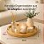 Bandeja Café Redonda Bambu Com Alças Decorativa - Imagem 5