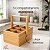 Porta Talheres Bambu Organizador Utensílios de Mesa Com Alça Caixa Organizadora - Imagem 8