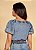 BLUSA JEANS C/ RECORTES E LASTEX - 26822 - Imagem 2