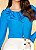 BLUSA PLANO C/ GOLA BABADOS AZUL - 26842A - Imagem 3