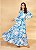 268511 VESTIDO LONGO CREPE ESTAMPADO C/ VIVO AZUL - Imagem 1