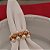 Kit 4 Porta-guardanapos de Pérolas Entrelaçadas Champanhe com Dourado - Imagem 3