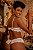 Conjunto em Renda Glamour Fio com Persex- Bordô P - Imagem 2
