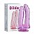 Prótese Dildo Duplo Realístico - Transparente - 17,3 x 3,5 cm - Imagem 1