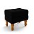 Puff Retro Baú Luiz Xv Capitonê Preto - Imagem 2