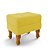 Puff Retro Baú Luiz Xv Capitonê Amarelo - Imagem 2