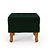 Puff Retro Baú Luiz Xv Capitonê Verde - Imagem 3