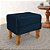 Puff Retro Baú Luiz Xv Capitonê Azul Marinho - Imagem 1