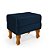 Puff Retro Baú Luiz Xv Capitonê Azul Marinho - Imagem 2