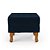 Puff Retro Baú Luiz Xv Capitonê Azul Marinho - Imagem 3