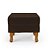 Puff Retro Baú Luiz Xv Capitonê Marrom - Imagem 3