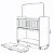 Mini Berço Branco Grade Móvel Colchão Incluso Bebê Moisés FloFlo - Imagem 2