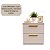 Kit 2 Mesas De Cabeceira Compacta Lateral Dubai cor Off white - Imagem 10