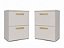 Kit 2 Mesas De Cabeceira Compacta Lateral Dubai cor Off white - Imagem 5